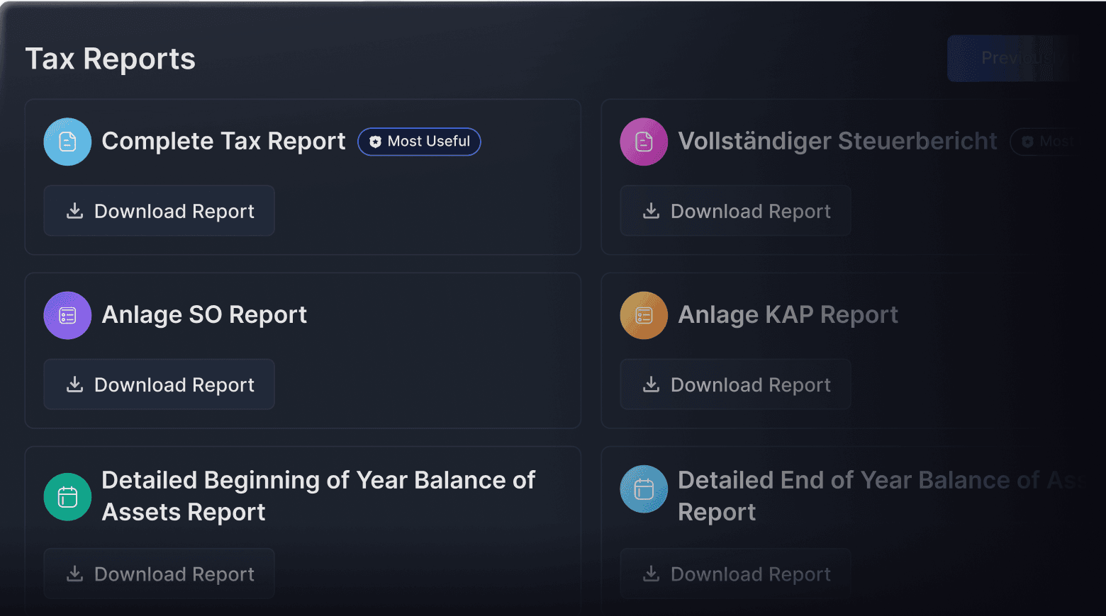 IRS-ready tax report product demo