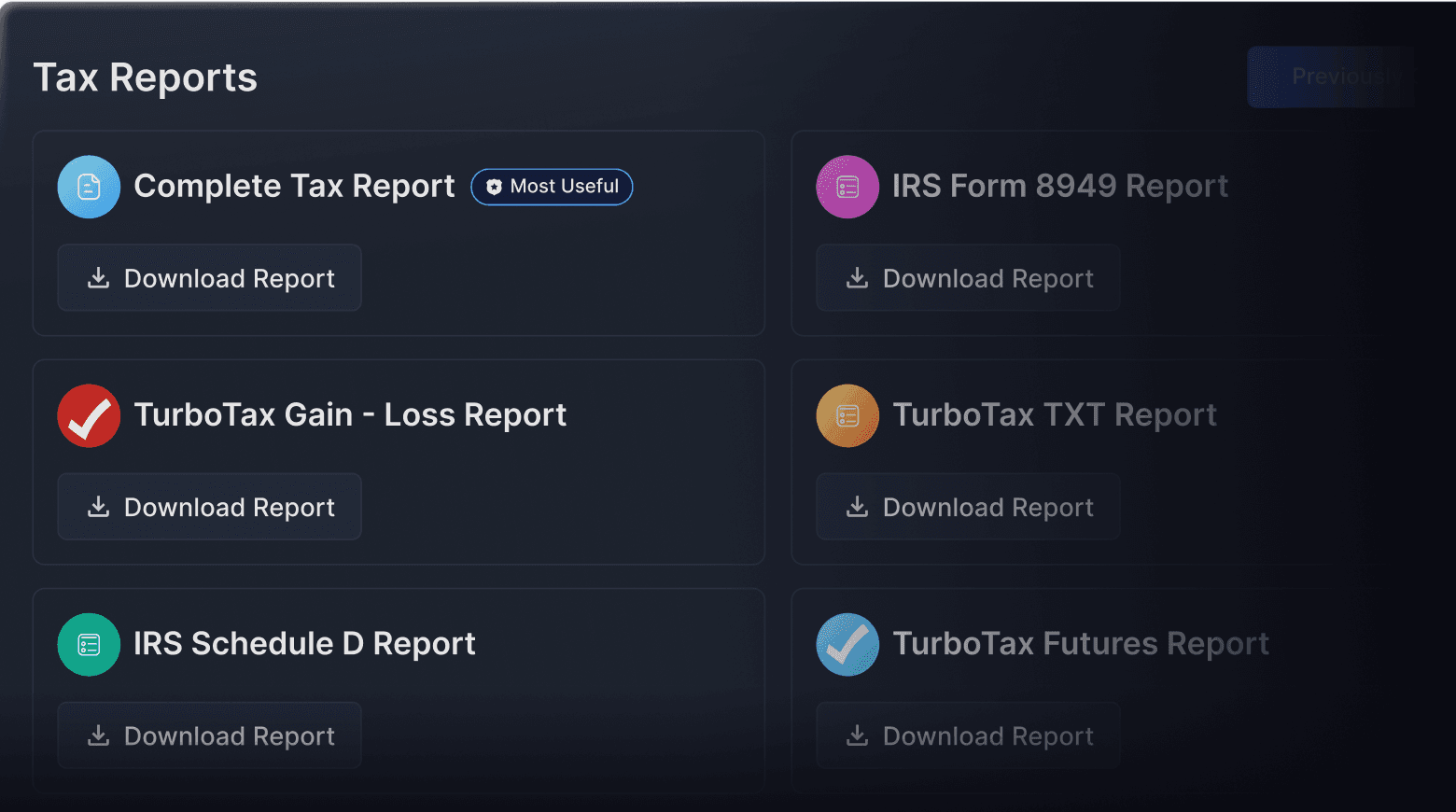 IRS-ready tax report product demo