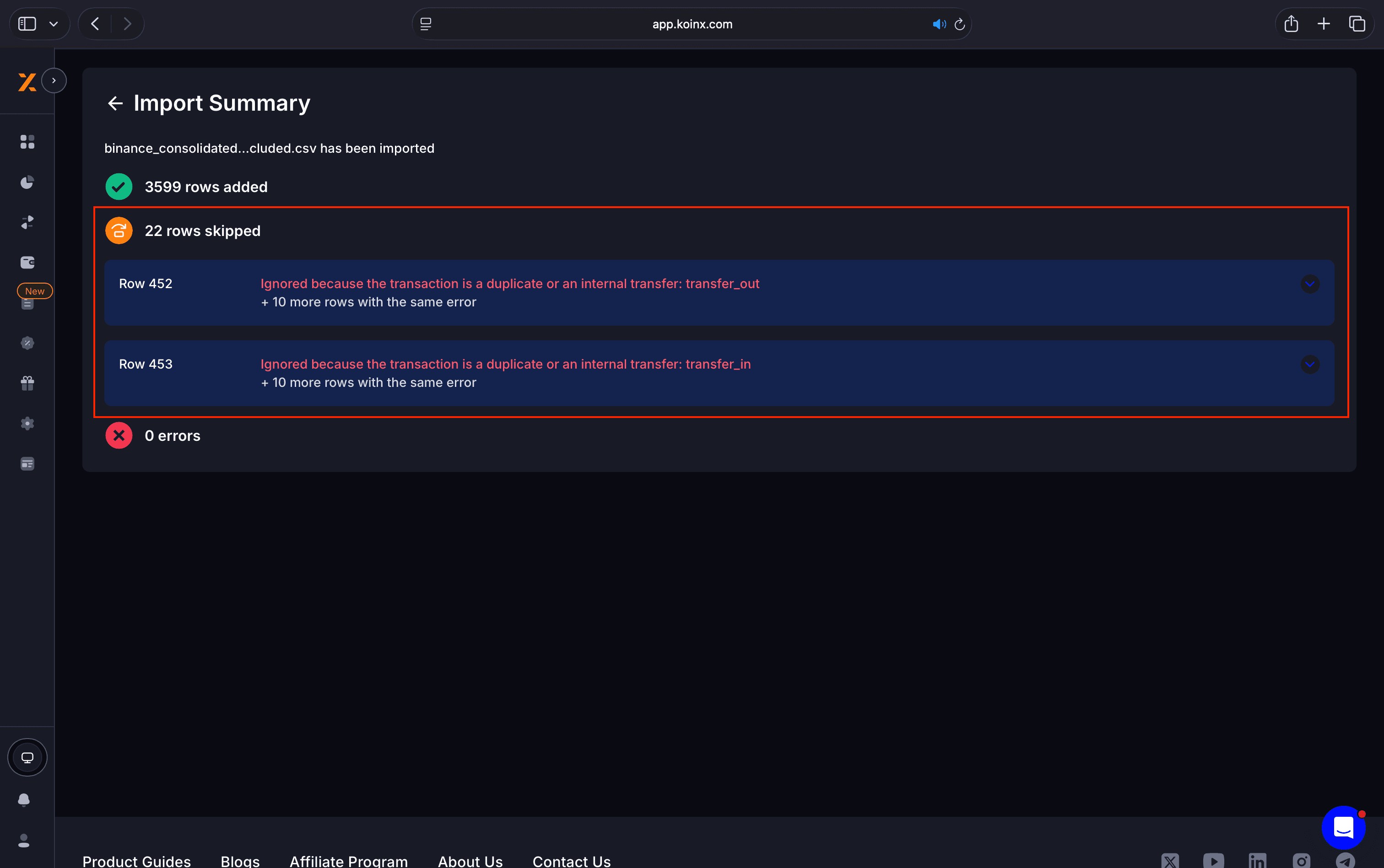 Ignored_Rows_Summary