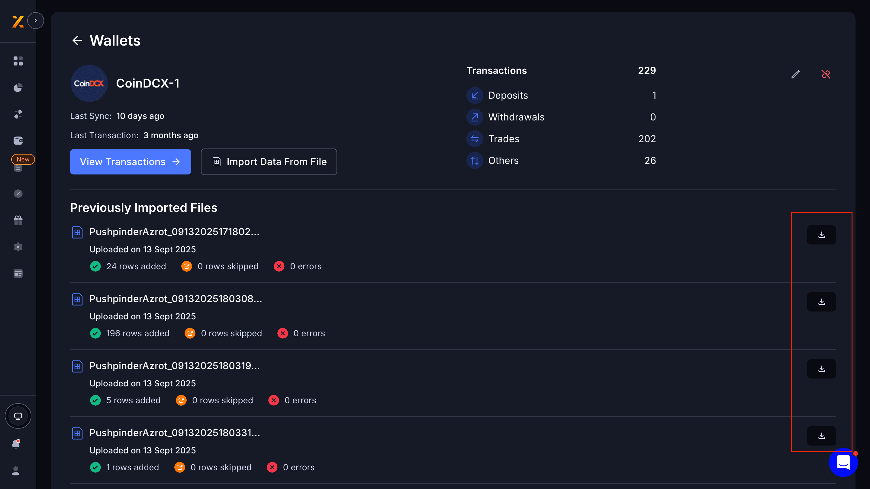 Download Uploaded Exchange Files Screenshot